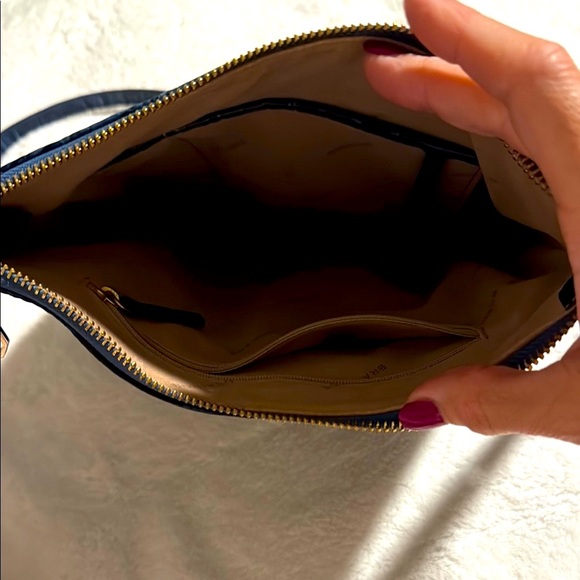 Brahmin Blue Crocodile Embossed Crossbody Bag - Picture 7 of 8